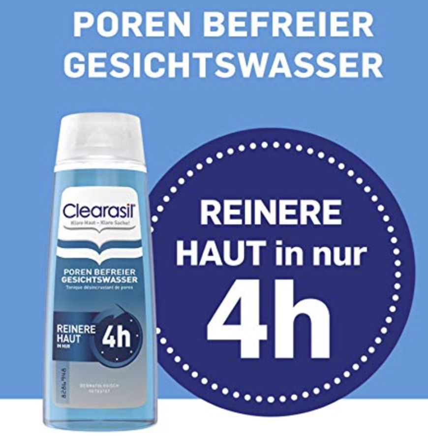 6er Pack Clearasil Poren Befreier Gesichtswasser ab 4,77€ (statt 18€)   Prime Sparabo