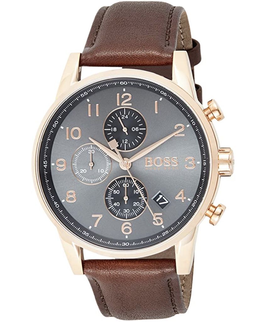 Hugo Boss Navigator Chronograph 44mm mit Lederarmband für 169,80€ (statt 229€)