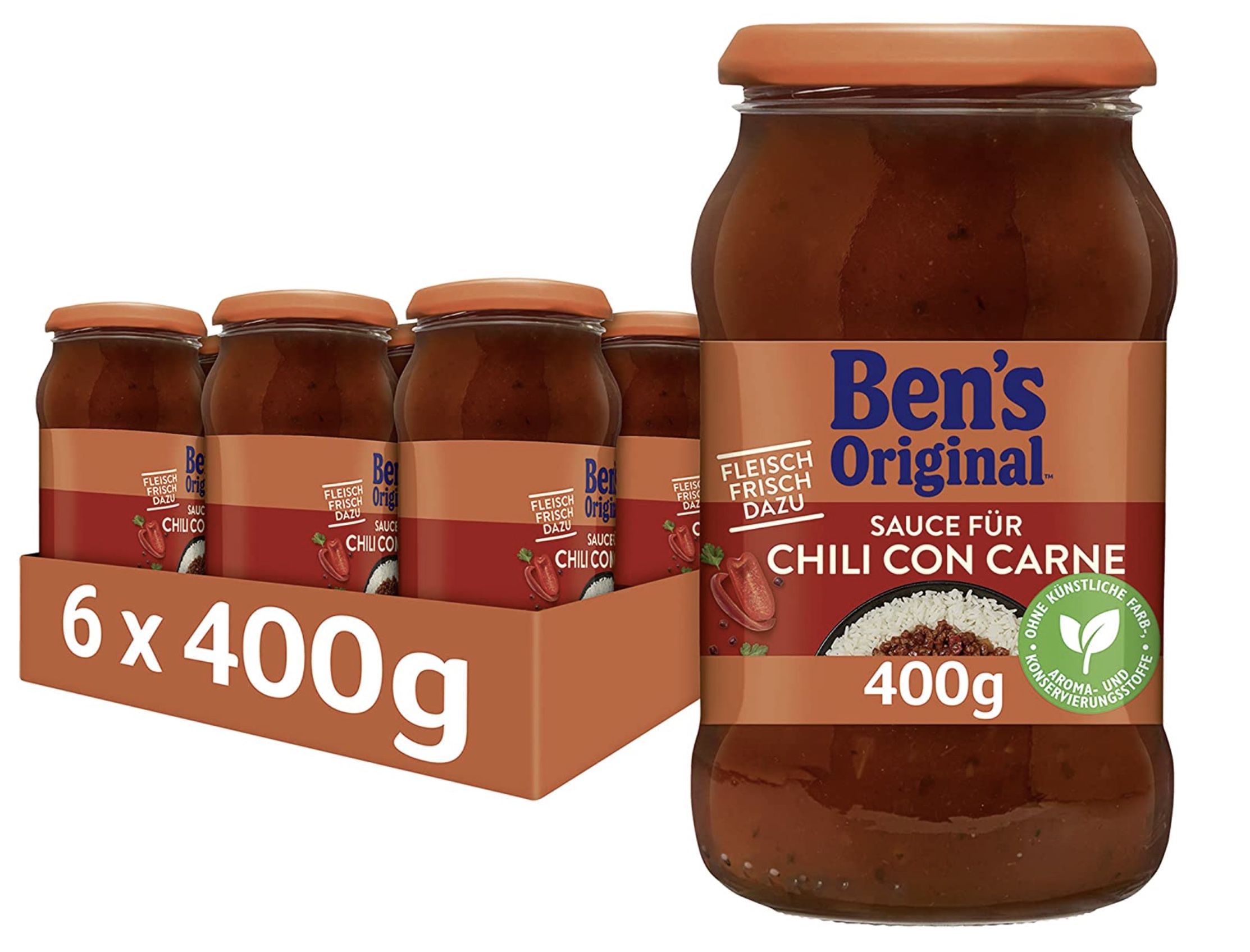 6x Bens Original Sauce Chili con Carne ab 5,81€ (statt 11€)   Prime Sparabo