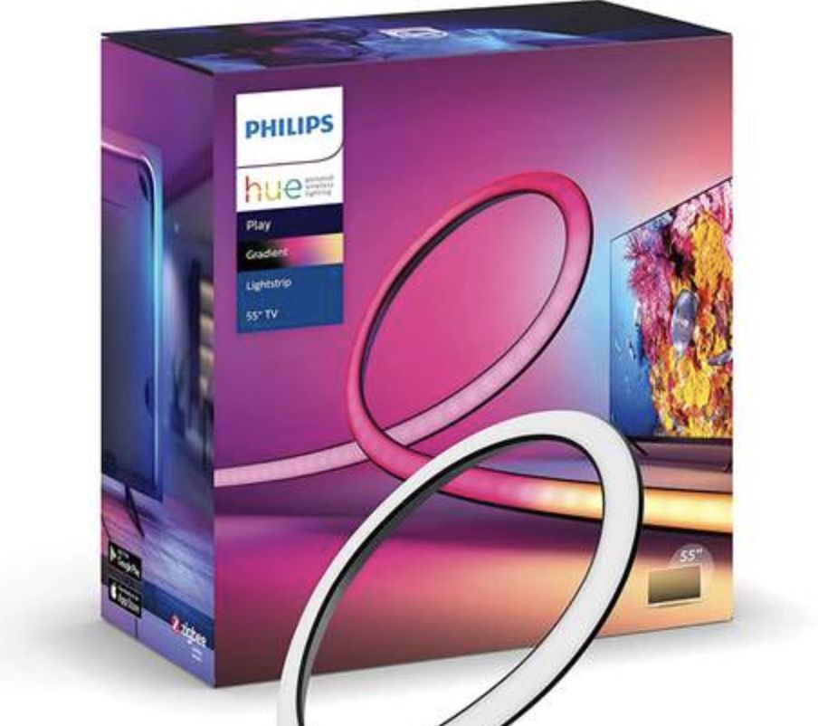 Philips Hue Bundle mit HDMI Sync Box + Gradient Lightstrip 55&#8243; + Bridge für 354€ (statt 454€)