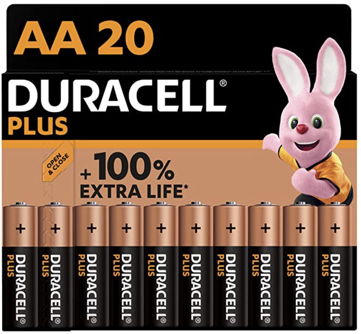 20er Pack Duracell Plus Alkaline Mignon AA LR6 Batterien mit 1,5 V Spannung für 7,51€ (statt 13€)   Prime