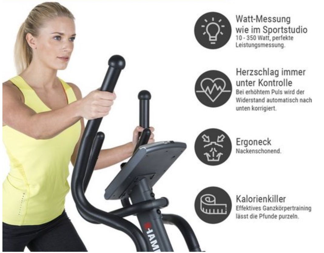 Hammer Ellipsentrainer Ergometer Speed Motion BT für 530,06€ (statt 749€)