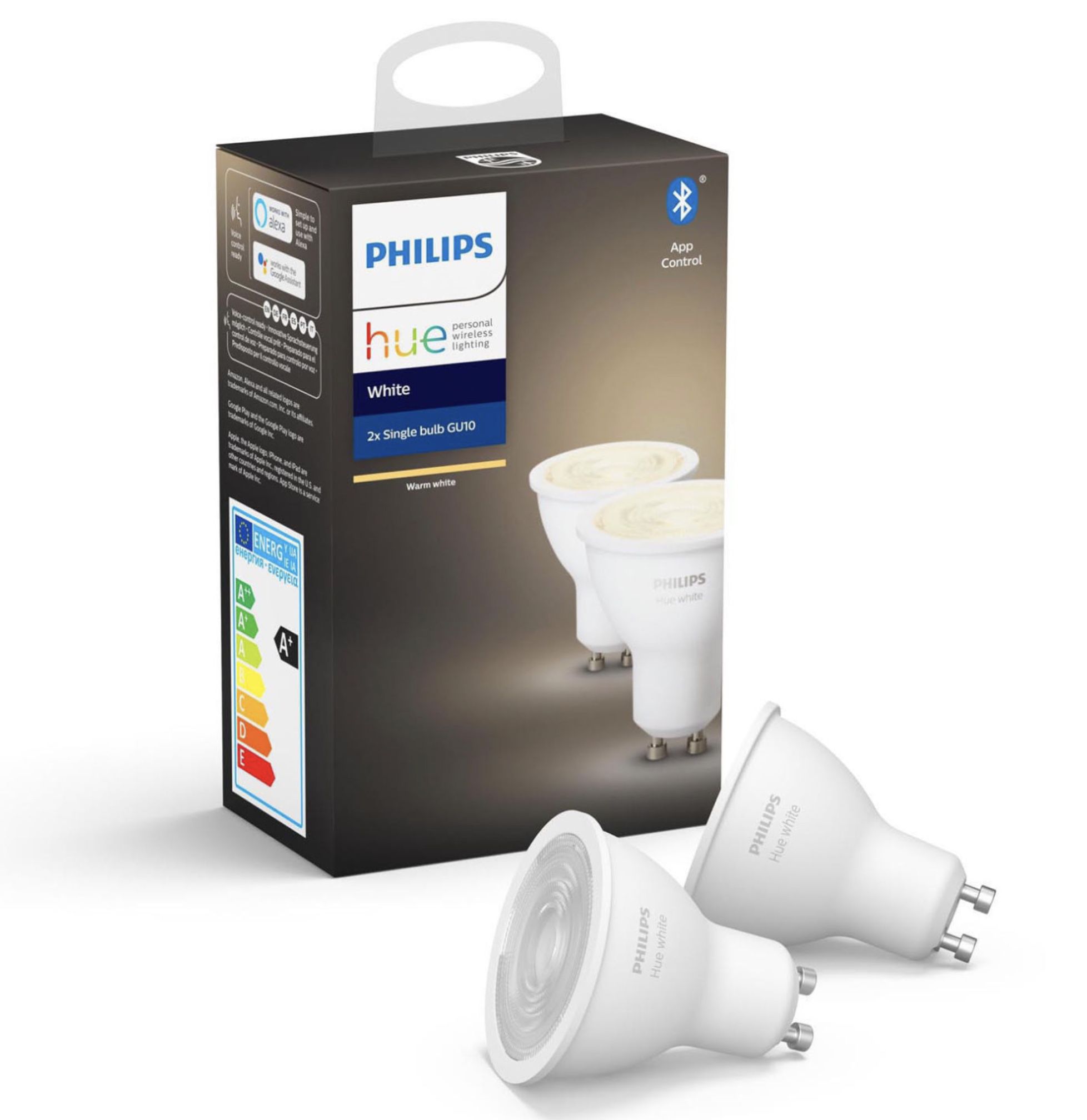 6er Pack Philips Hue White GU10 Bluetooth 5,2W für 62,39€ (statt 75€)