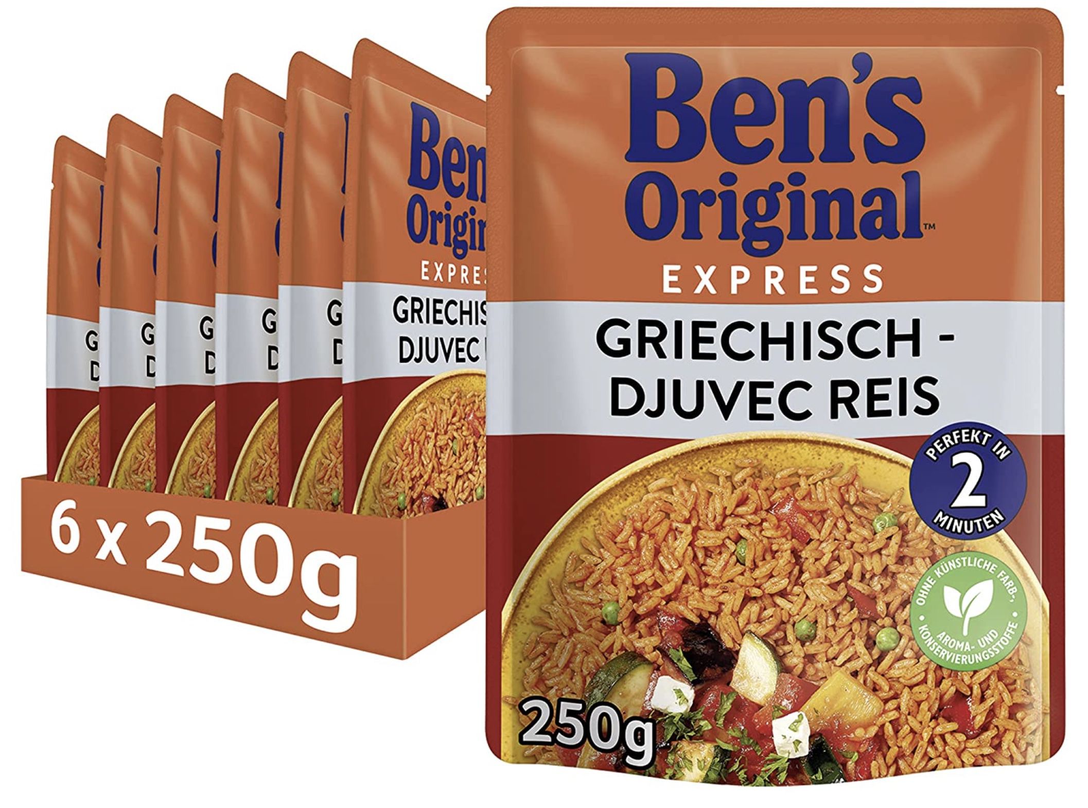 6er Pack Bens Original Express Reis in versch. Sorten für 6,83€ (statt 10€)   Prime Sparabo