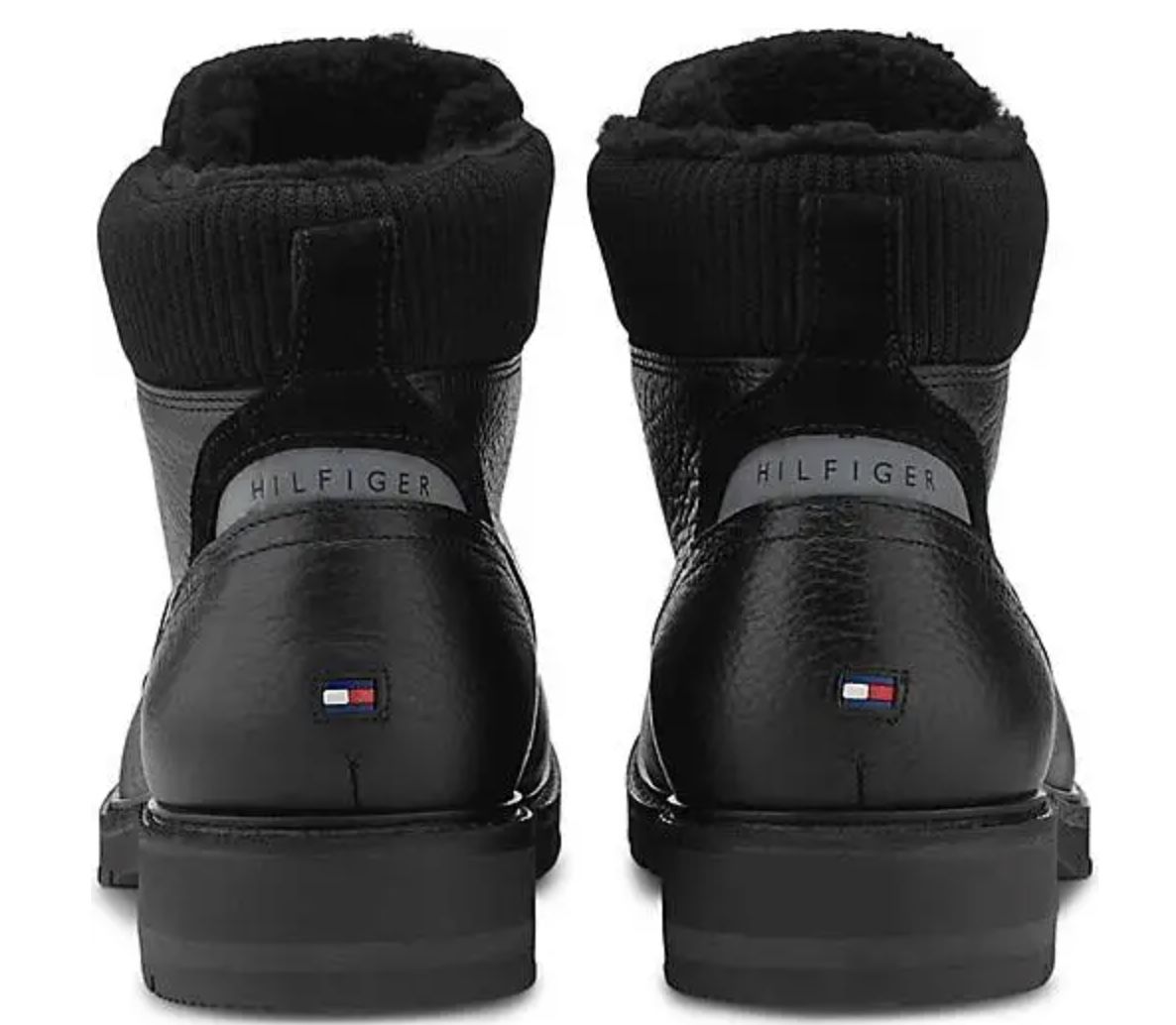 Tommy Hilfiger Warm Corporate Mix Lace Winter Boots aus Echtleder für 84,95€ (statt 124€)