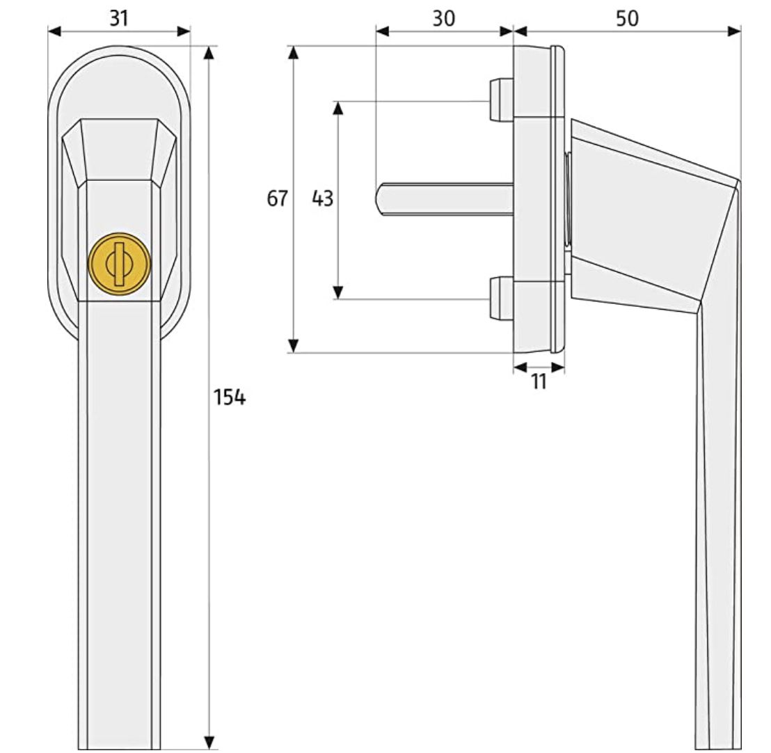 ABUS abschließbarer Fenstergriff FG110 für 12,49€ (statt 18€)   Prime