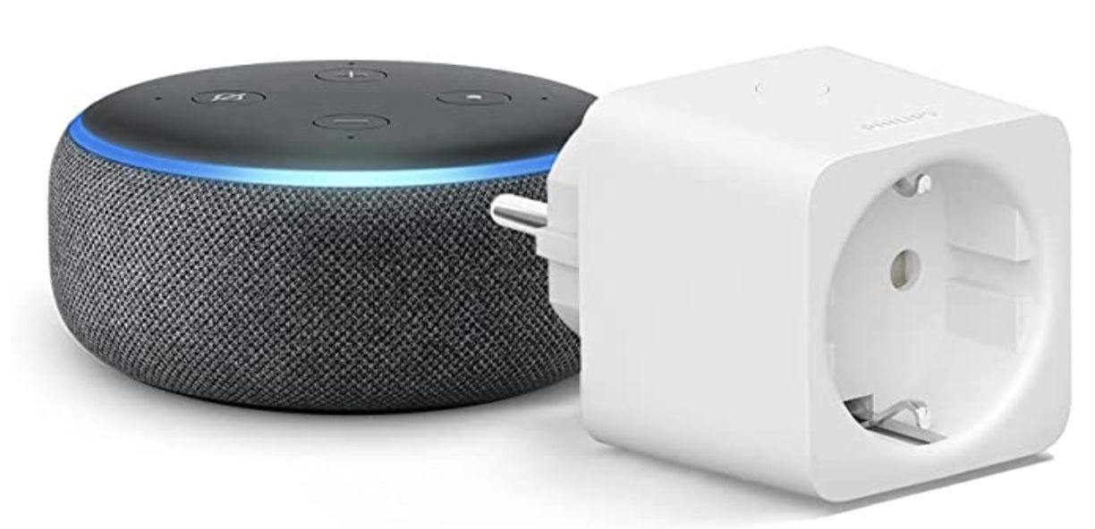 Amazon Echo Dot (3. Gen.) + Philips Hue Smart Plug für 29,99€ (statt 49€)