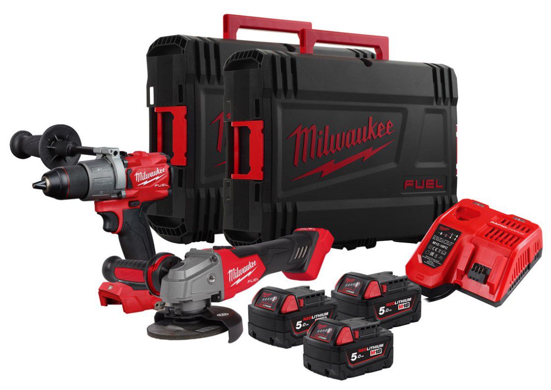 Milwaukee MX Akku Werkzeug Set 2 Maschinen + 3 x 5Ah Akkus für 499,95 (statt 595€)
