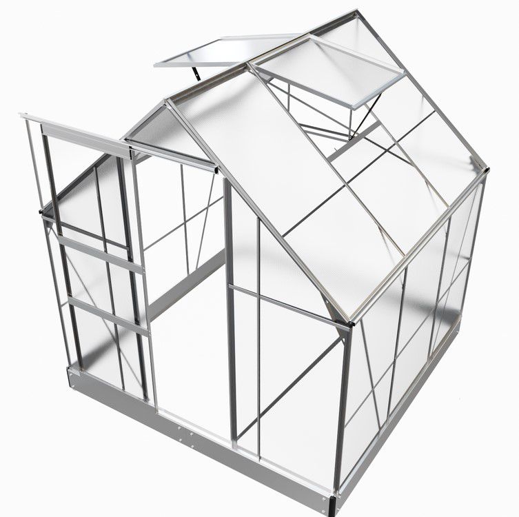 Troni GH04 Gewächshaus inkl. Fundament mit Dachfenster u. Schiebetür für 249€ (statt 399€)