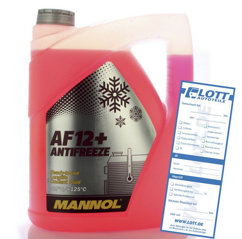 Mannol Antifreeze 5L Kühlerfrostschutz G12+ Kühlmittel Audi VW für 12,99€ (statt 16€)