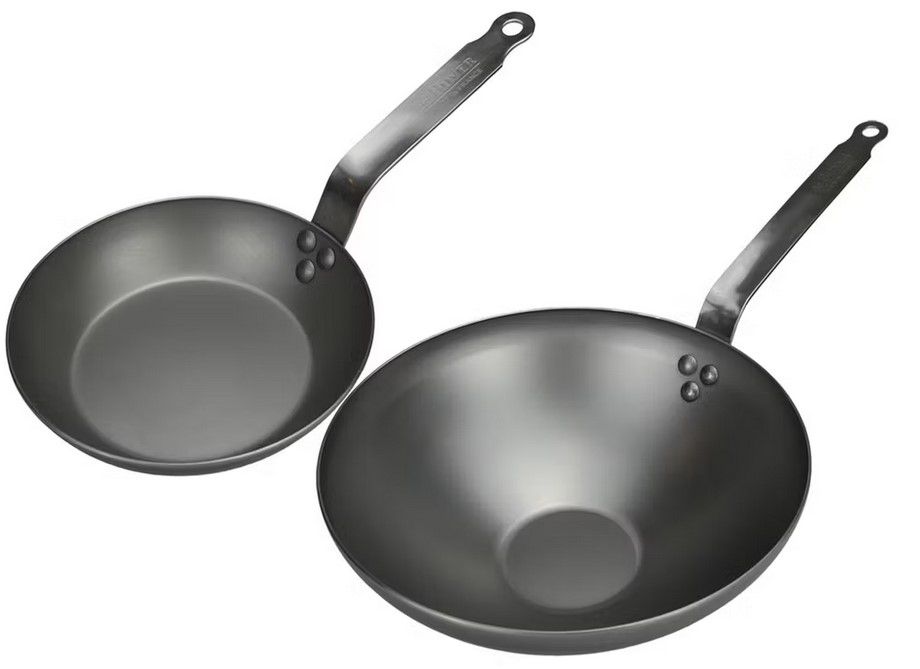 De Buyer Stahl Bratpfanne & Wok (32cm + 28cm) für 29,95€ (statt 79€)