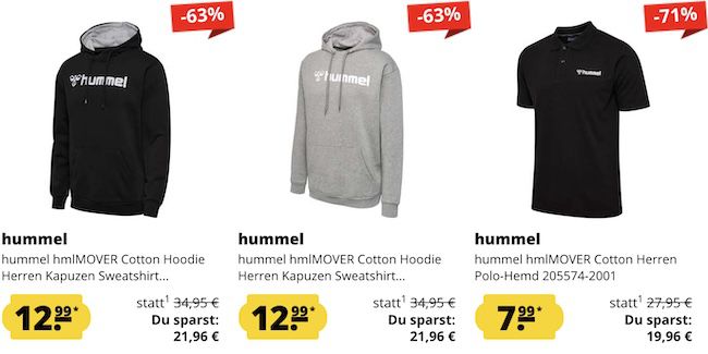 🔥 hummel Mega Sale bis 71% Rabatt + 5€ Gutschein ab 60€ - z.B. Hoodies nur 12,99€ 🔥 hummel Mega Sale bis 71% Rabatt + 5€ Gutschein ab 60€   z.B. Hoodies nur 12,99€