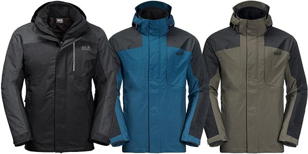 Jack Wolfskin   Viking Sky 3 in 1 Hardshell Herren Jacke in versch. Farben für je. 199,95€ (statt 240€)