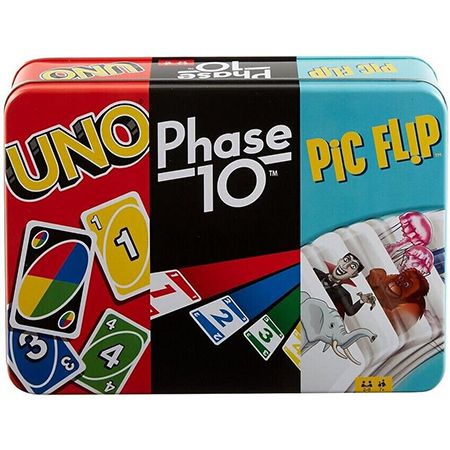 Mattel Games &#8211; UNO, Phase 10 and Pic Flip Bundle Tin für 19,94€ (statt 27€)