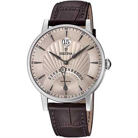 Festina F16984/2 Dualtime &#8211; Herren Analog Quarz Uhr mit Leder Armband für 63,22€ (statt 115€)