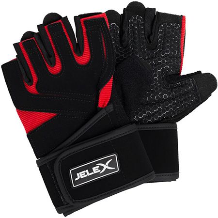 Jelex Power Premium gepolsterte Trainingshandschuhe in schwarz-rot für 8,39€ (statt 14€)