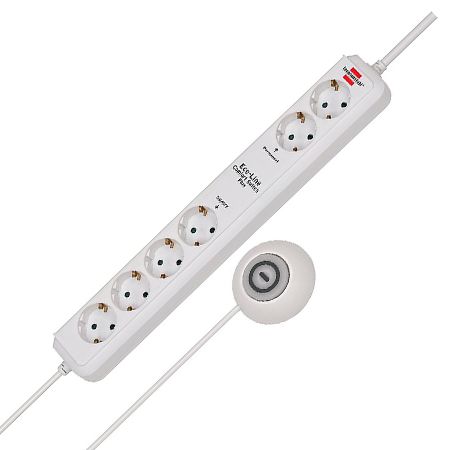 Brennenstuhl Eco-Line Comfort Switch Plus &#8211; Steckdosenleiste 6-fach mit beleuchteten Fußschalter für 16,99€ (statt 20€) &#8211; Prime