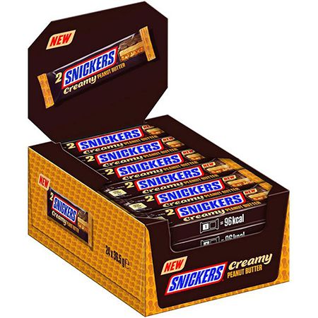 24er Pack Snickers Creamy Peanut Butter &#8211; Doppelriegel 24 x 36,5g für 10,35€ (statt 15€) &#8211; Prime