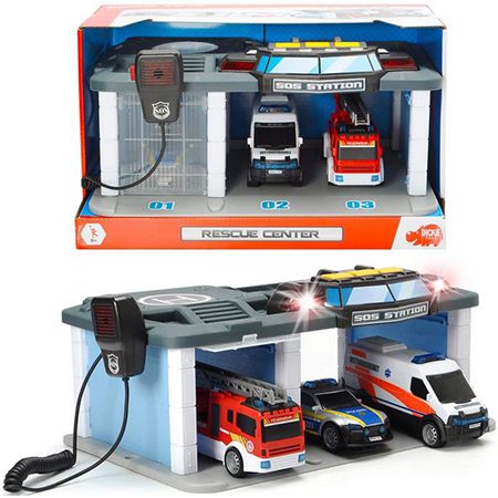 Dickie Toys &#8211; SOS Rettungsstation mit Polizei, Feuerwehr und Krankenwagen für 12,99€ (statt 20€) &#8211; Prime