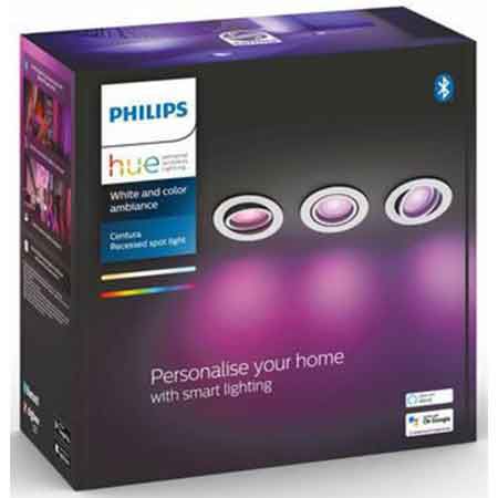 3er Pack Philips Hue Centura Deckeneinbauleuchten in Weiß für 127,90€ (statt 142€)