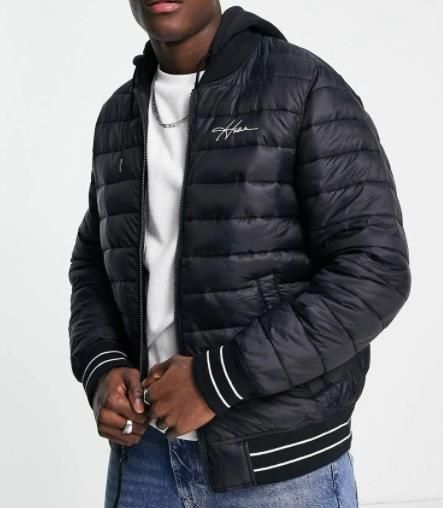 Hollister   Gesteppte Herren Bomberjacke in Schwarz für 53,40€ (statt 89€)