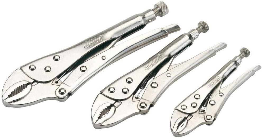 Draper 14040   3 teiliges Gripzangen Set mit abgerundeten Backen für 17€ (statt 29€)   Prime