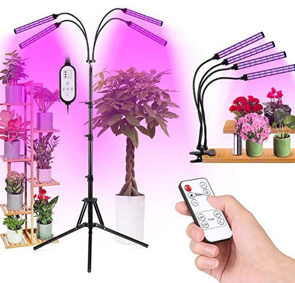 Decdeal Pflanzenlampe mit 192 LEDs, Ständer & Fernbedienung für 19,99€ (statt 35€)