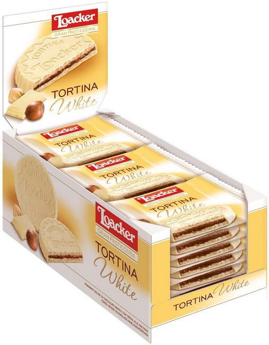 24er Pack Loacker   Gran Pasticceria Tortina White   Waffeln mit Haselnusscreme Füllung für 14,01€ (statt 21€)   Prime