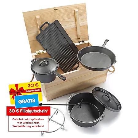 Dutch Oven Set El Fuego AY 466 7 teilig für 77,94€ (statt 83€) + 30€ Filialgutschein