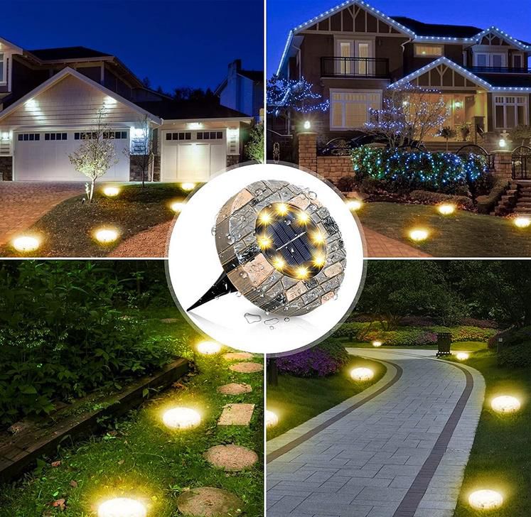 8er Pack Pahonorace Solar Bodenleuchte mit 8 LEDs, IP65 in Warm  oder Kaltweiß für je 14,84€ (statt 27€)