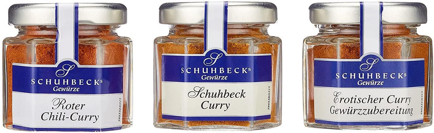 Schuhbeck Gewürze   Curry Variationen im 3er Set   3 x 18 g für 8,18€ (statt 13€)   Prime Sparabo