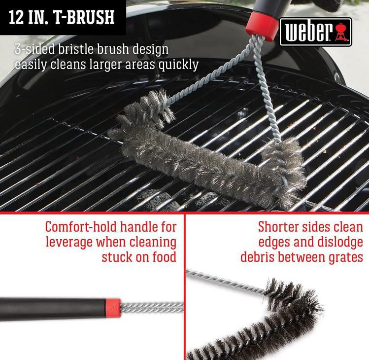 Weber 6277 Dreiseitige Grillbürste, 30 cm für 10€ (statt 14€)