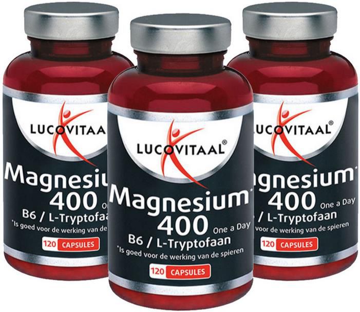 3x Lucovitaal Magnesiumkapseln mit Vitamin B6 und L Tryptophan 400 mg   360 Kapseln für 30,90€ (statt 41€)