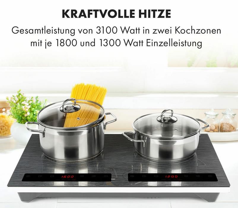 Klarstein CP3 Variccok SS   2 Zonen Induktionskochfeld 3.100W für 89,99€ (statt 140€)