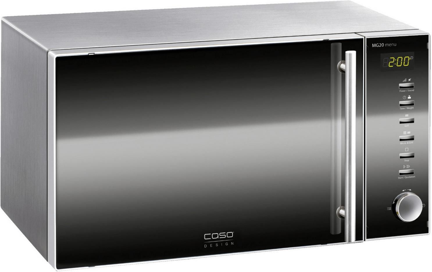 CASO MG 20 Menu Mikrowelle mit Grillfunktion 800/1.000 Watt für 64,99€ (statt 99€)