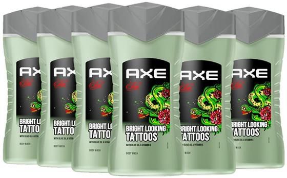 6er Pack Axe Tattoo Herren Duschgel 250ml   pH Hautneutral mit Olivenöl & Vitamin E für 7,16€ (statt 15€)   Prime