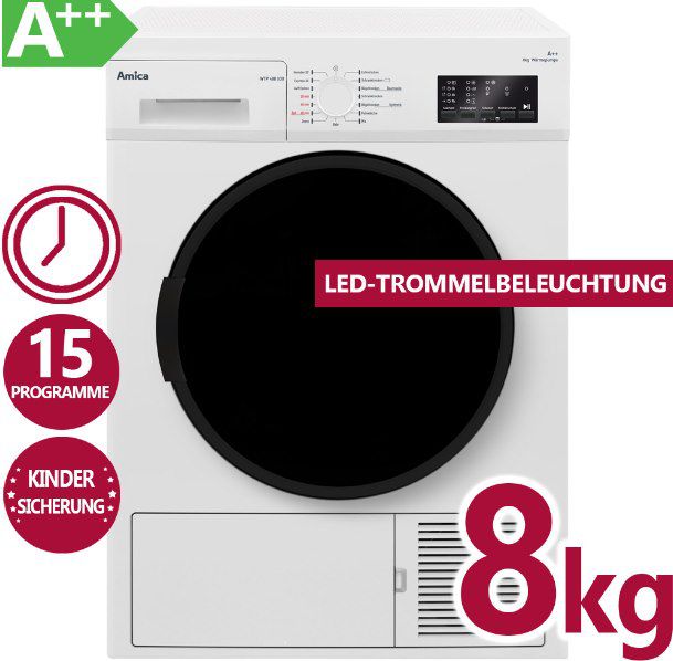 Amica WTP 488 030 Wäschetrockner (8kg & A++) für 359,99€ (statt 424€)