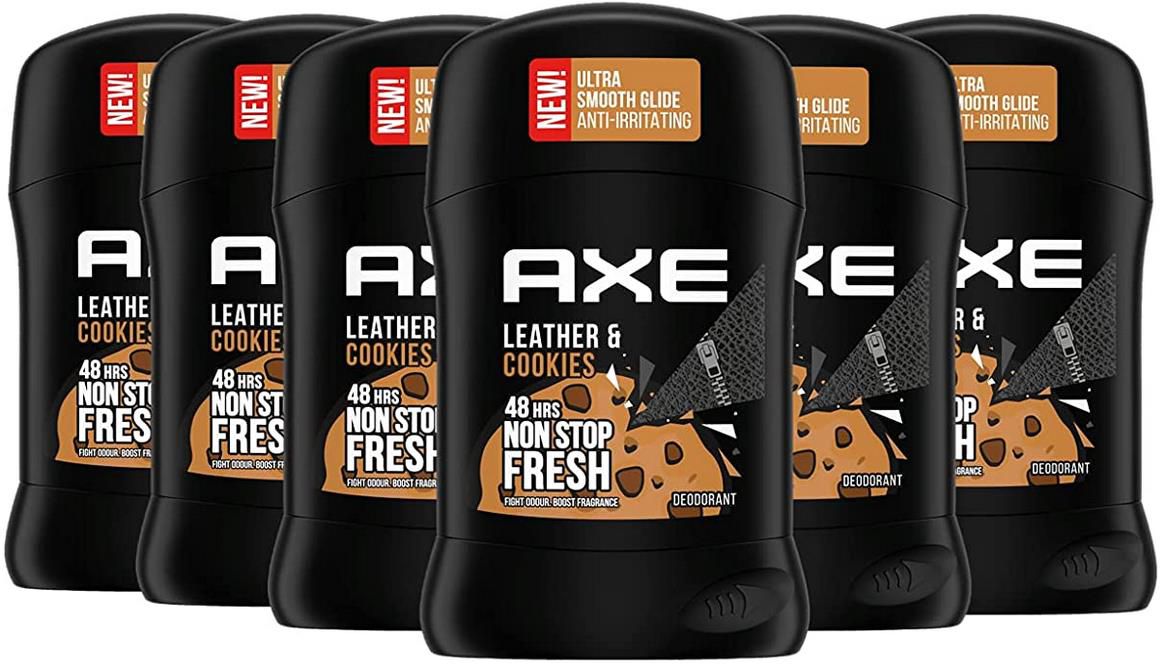 6er Pack Axe Deodorant Stick Leather & Cookies   6 x 50 ml für 9,94€ (statt 15€)   Prime