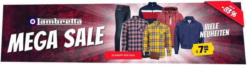 SportSpar: Lambretta Mega Sale ab 7,99€   z.B. Lambretta Herren Retro Premium Langarmhemd für 22,94€ (statt 39€)