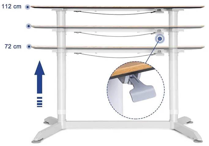 SONGMICS LAD08NW höhenverstellbarer Schreibtisch mit verstellbaren Füßen für 144,89€ (statt 200€)