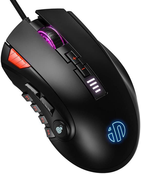 INPHIC kabelgebundene Gaming Maus   10.000 dpi und RBG Beleuchtung für 15,99€ (statt 32€)