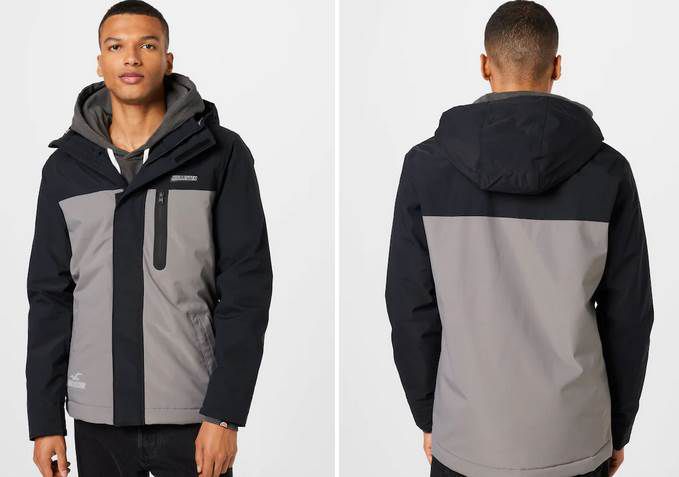 Hollister Übergangsjacke in Grau für 41,94€ (statt 70€)