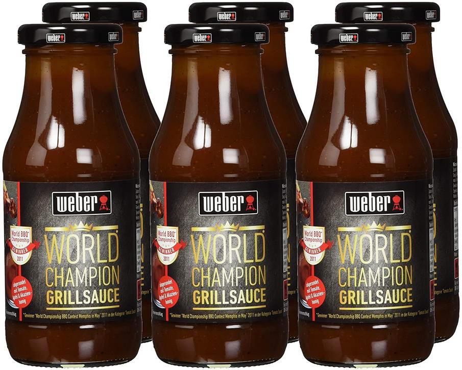 6er Pack Weber World Champion BBQ Sauce (6 x 240 g) für 22,74€ (statt 27€)   Prime Sparabo