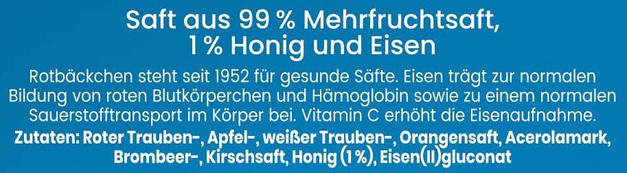 6x Rotbäckchen Klassik Saft mit Eisen (je 700ml) für 16,15€ (statt 20€)