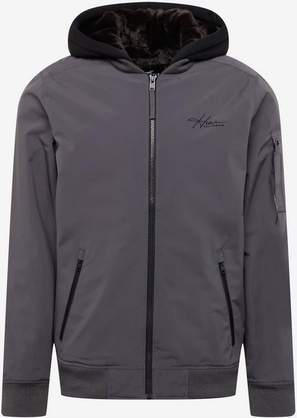 Hollister   Herren Übergangsjacke in Graphit für 44,90€ (statt 80€)   Gr.: S, M + XL