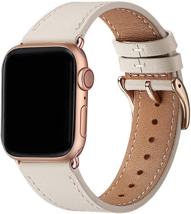 QAZNZ Lederarmband für Apple Watch in verschiedenen Farben   38 bis 40mm ab 4,99€ (statt 20€)   Prime