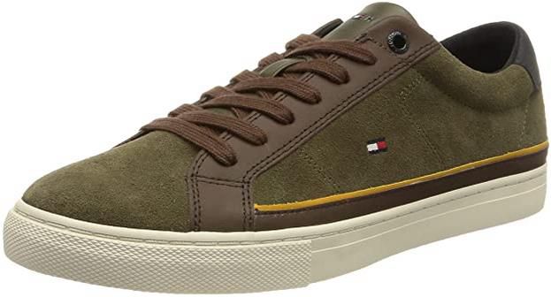 Tommy Hilfiger   Essential Suede Mix Winter Vulc   Herren Sneaker in Khaki für 39,95€ (statt 52€)