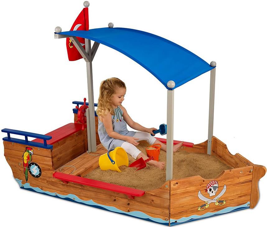 KidKraft 128 Piratenschiff Sandkasten aus Holz für 124,79€ (statt 200€)