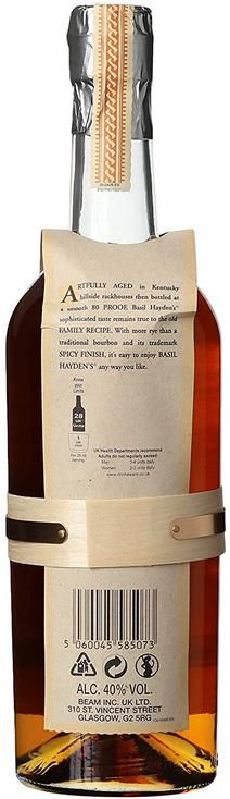 Basil Haydens Kentucky Straight Bourbon Whisky 8 Jahre 40% Vol, 0,7l für 28,04€ (statt 40€)   Prime