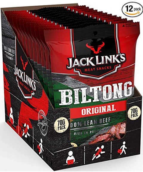 12x Jack Links Biltong Original (je 70g) Trockenfleisch mit viel Protein ab 29,27€ (statt 54€)   Prime Sparabo